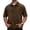 Brown, variant on OIOLOYJM 1/4 Zip Pullover Mens Golf Vintage Washed Short Sleeve Polo Shirts Oversized Going Out Lounge Golf Shirts Khaki L