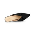 thumbnail image 4 of BLISSFUL STEP Women's Pointed Toe Mid Slides Heel Mules, 4 of 7