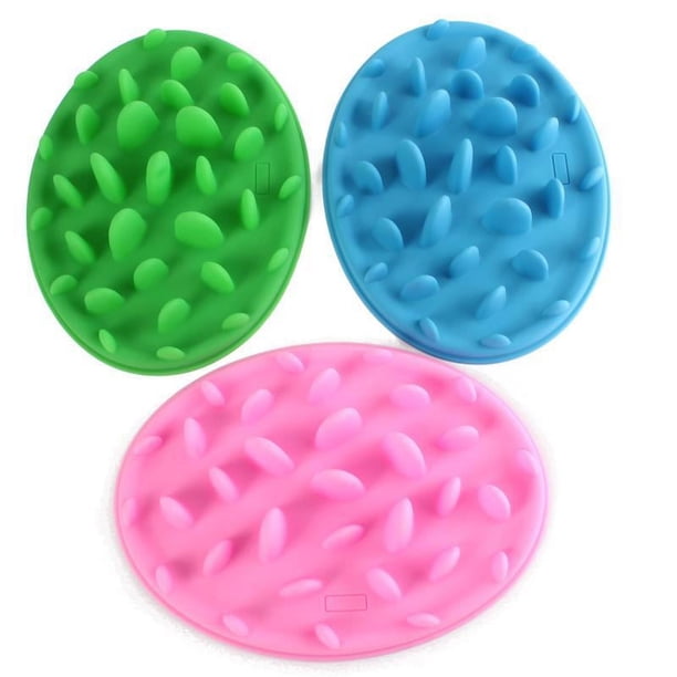 Comedero interactivo lento para perros de 3 uds, el mejor cuenco divertido para perros con alimentador lento, antitrago, tapón para tragar, estimulación Mental-24,5*18cm