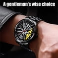 thumbnail image 6 of Blukids Original Automatic Nitro Rim Watch | Nitro M3 Men's Quartz Wrist Watch - 3D Performance Rims Y-Spokes Waterproof Stainless Steel Sports Car Watch,Gift for Men(Yellow), 6 of 6
