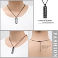 thumbnail image 5 of Cremation Jewelry Urn Necklace for Ashes, Pet Paw Print Memorial Pendant for Dog Cat Ashes Keepsake Locket for Men for Women(Black), 5 of 7