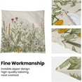 thumbnail image 6 of Spring Flower Pillow Covers 16 X 16 Inch Set of 2, Sage Green Leaves Floral Throw Pillow Covers Wildflower Herbs Plant Outdoor Farmhouse Decorative Pillows for Couch Sofa Home, 6 of 6