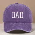 thumbnail image 2 of Gyexs Dad Baseball Cap Man Hat Embroidered Funny Print Dad Hats Adjustable Strap Cotton Baseball Hat Embroidered Father Day #Purple, 2 of 5