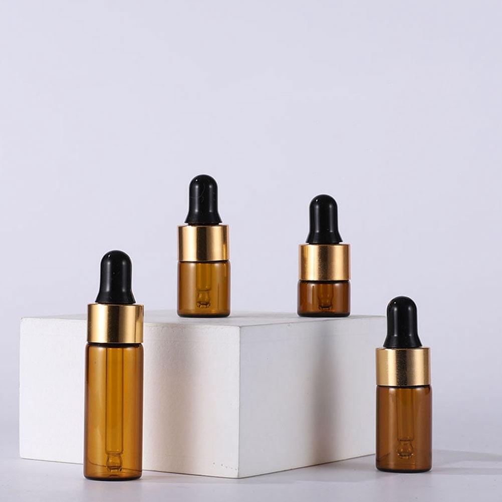 20pcs Small Glass Dropper Bottles for Essential Oils and Perfume Portable Empty Bottles for Travel