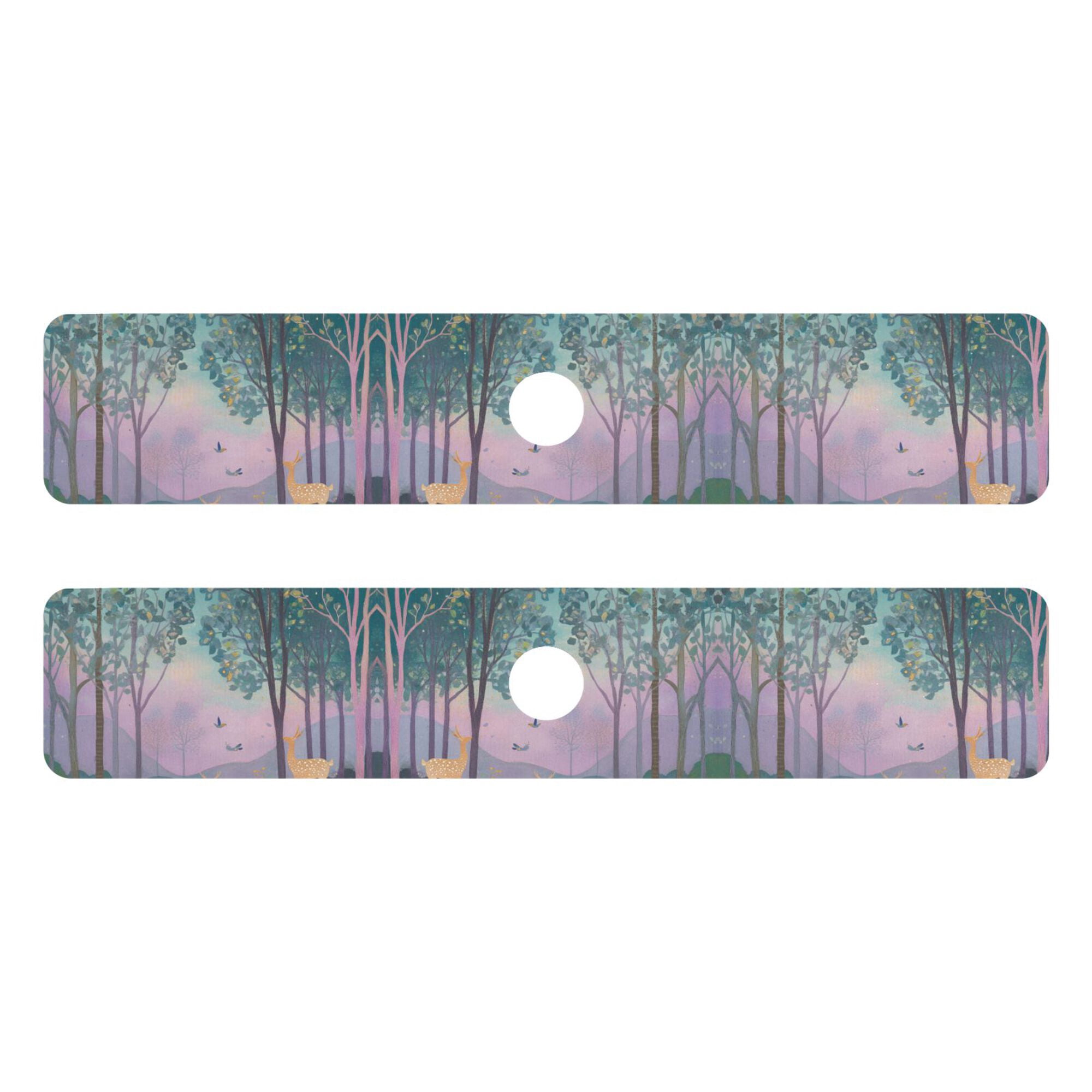 Yayeee Faucet Mat for Kitchen Sink 30" Diatomite Long Splash Guard Pad, Purple Forest Scene, 2 Pack