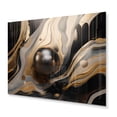 thumbnail image 2 of Designart "Marbled Euphoria Gold and Black I" Abstract Marble Metal Art Print, 2 of 5