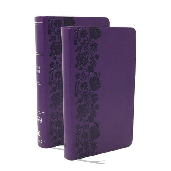 NKJV Bible   Journal Set: Personal Size, Large Print Bible with Cross-References, Purple Leathersoft, (Paperback)