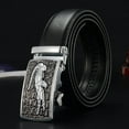 thumbnail image 5 of Men's Ratchet Belt - Genuine Leather Belt for Casual with Automatic Buckle,, 5 of 5