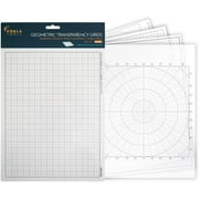 Koala Tools Geometric Grid Transparency Sheets (Variety Pack of 4) 8.5" x 11" | Overhead Projector Transparencies | Tracing Film for Sketching & Drawing