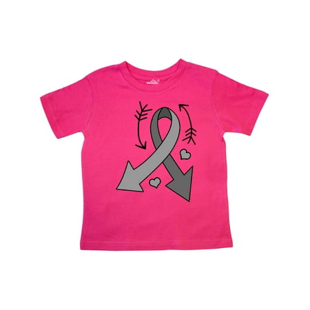 

Inktastic Grey Ribbon with Arrows For Brain Cancer Awareness Gift Toddler Boy or Toddler Girl T-Shirt