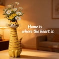 thumbnail image 5 of Quirky Cat Vase, Cat Flower Vase, Funny Kitty Planter for Desk, Shelf, Boho Home Decor, Unique Gift for Cats Lovers (Green), 5 of 6