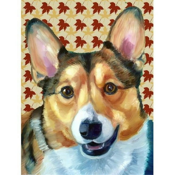 French Bulldog Frenchie Fall Leaves Flag Garden Size