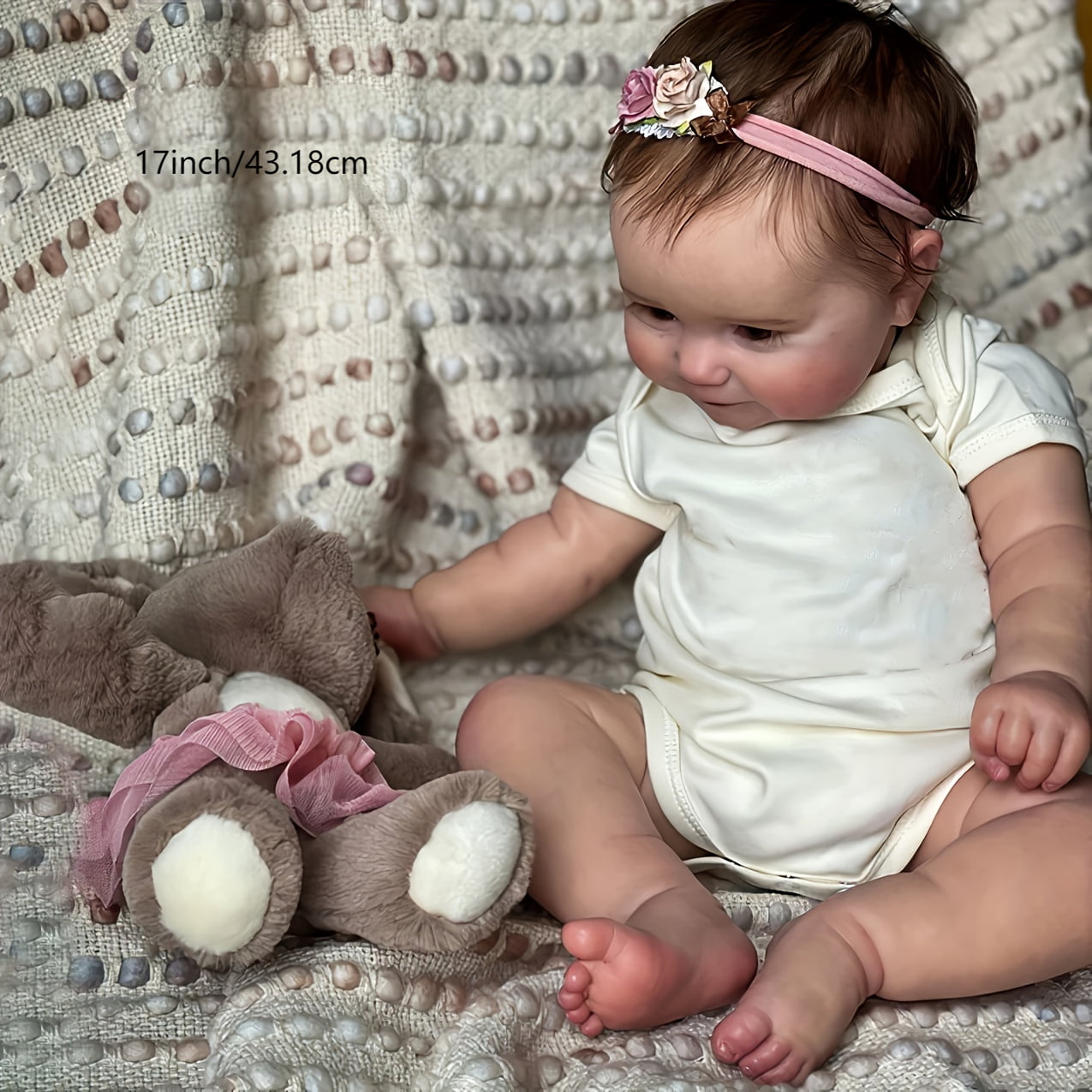 Dayoff Kids Lifelike Reborn Baby Dolls - 19 Inch Realistic Baby Doll (No Accessories) For Kids Age 3+