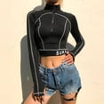 thumbnail image 2 of Sporty Running Casual High Neck Zipper Structure Line Anti-Car Body Shaping Clothes Letter Print Handsome, 2 of 6
