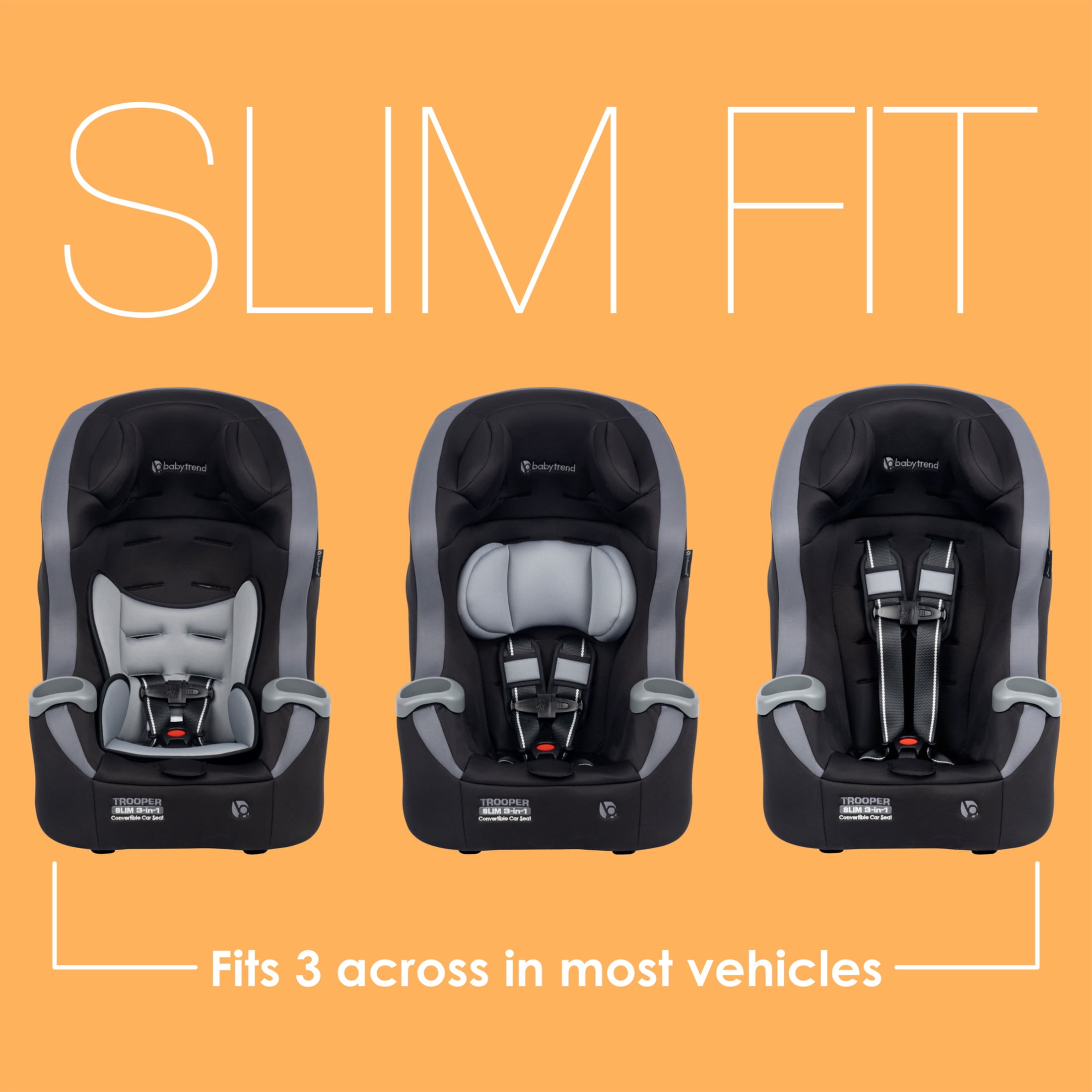 Baby Trend Trooper™ SLIM 3-in-1 Convertible Car Seat with Side Impact Protection