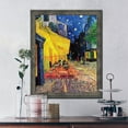 thumbnail image 6 of Cafe Terrace at Night by Vincent Van Gogh Framed Print Wall Art, Great Addition to Your Living Room, Office, or Home Decor, 11x14, 2437BW, 6 of 7