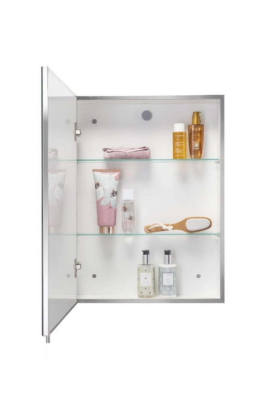 Croydex Finchley Single Mirror Door Bathroom Medicine Cabinet, Soft Close (20x26 in)