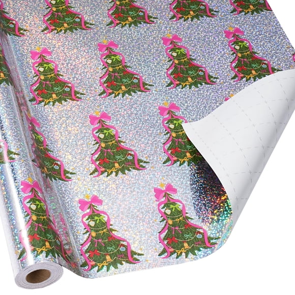 Rollo de papel de regalo navideño BIOBROWN, 43 cm x 10 m, holográfico