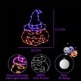 thumbnail image 7 of Aursykel Halloween Pumpkin Window Lights with Remote Control 8 Modes for Indoor Outdoor Decorations Iron Material Energy Saving Suit Halloween Home Decor 13.2x10.4in White, 7 of 7