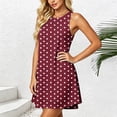 thumbnail image 4 of Lenpel Womens Summer Dresses Casual Crew Neck Sleeveless Tank Mini Dresses with Pockets Loose Soft Sundresses for Beach Vacation, 4 of 5