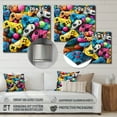 thumbnail image 4 of Designart "Colorful gaming controllers PS In Colorful"Video Games Metal Wall Art Colorful Modern Living Room Wall Art, 4 of 6
