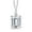 White Rhodium Plated Silver, variant on 925 Sterling Silver CZ Simulated Diamond Pendant Necklace for Women (5.63 Cttw, Emerald Cut 10X8MM, with 18 inch Chain)