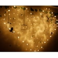 thumbnail image 3 of 1 cuerda de pc, telón de fondo de cascada de San Valentín, luces de ventana de hadas para boda, cortinas de luz de hadas, decoración Led, luces en línea intermitentes, 3 of 5