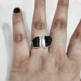 thumbnail image 3 of Natural Black Tourmaline Ring, Rough Tourmaline Adjustable Ring, October Birth, Dual Stone, 925 Sterling Silver, Womens Ring, Christmas, Thanksgiving, Handmade, Statement Jewelry, Raw Gemstone Jewelry, 3 of 6