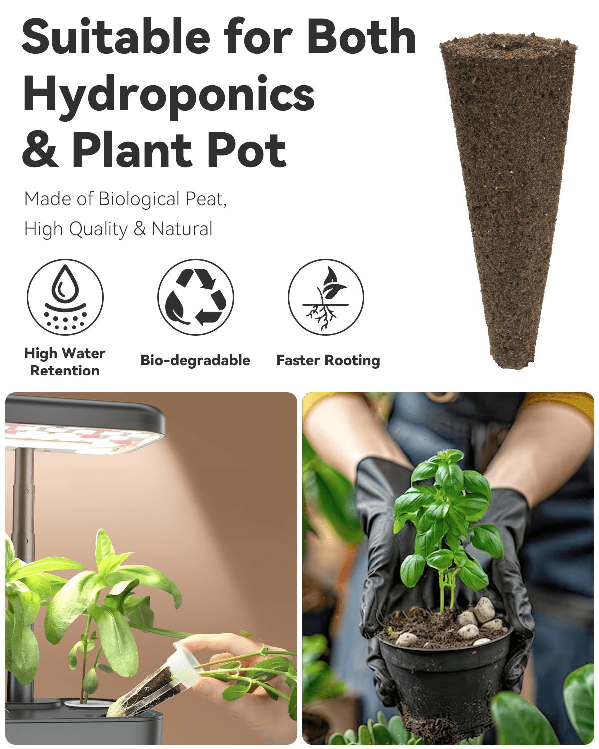 24 Pod Basil Seeds Hydroponic Growing System Kit Compatible with Aerogarden, Ahopegarden, Gardencube, inbloom, iDoo
