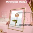 thumbnail image 3 of Gold Floating Frame &#x Vertical Set For Picture x x x Tabletop Shelf Photo Frame Classy For Wedding Birthday Anniversary Home or Office Decor, 3 of 9