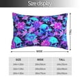 thumbnail image 2 of KLL Flower Happy Skull Pillow Covers Envelope Closure,Super Soft and Cozy Fuzzy Fleece Pillow Case Cover (No pillow core） 20"x30", 2 of 5