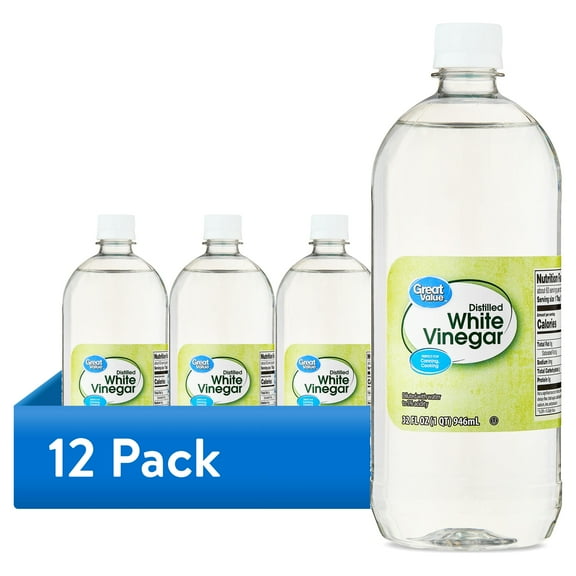 (12 pack) Great Value Distilled White Vinegar, 32 fl oz