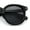 All Black, variant on Vintage Style Iconic Keyhole Horn Rim Plastic Round Hipster Sunglasses [All Black]