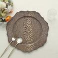thumbnail image 4 of Balsa Circle 6 Rustic Natural 13" Wooden Round Acrylic Charger Plates Scalloped Trim Party Events Decorations Supplies, 4 of 8