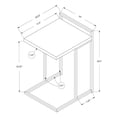 thumbnail image 3 of Accent Table C-shaped End Side Snack Living Room Bedroom Metal Grey, 3 of 11