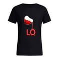thumbnail image 5 of EQWLJWE Valentine Graphic Tees Couple Matching Shirts Short Sleeve Heart Printed T-Shirt Blouse Tops Clothes for Men Women, 5 of 5