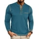 thumbnail image 1 of pstuiky mangas largas para hombre, Camiseta informal de manga larga con cuello redondo y bolsillos abotonados para hombre, color liso, transpirable Tops de hombre xl, 1 of 7