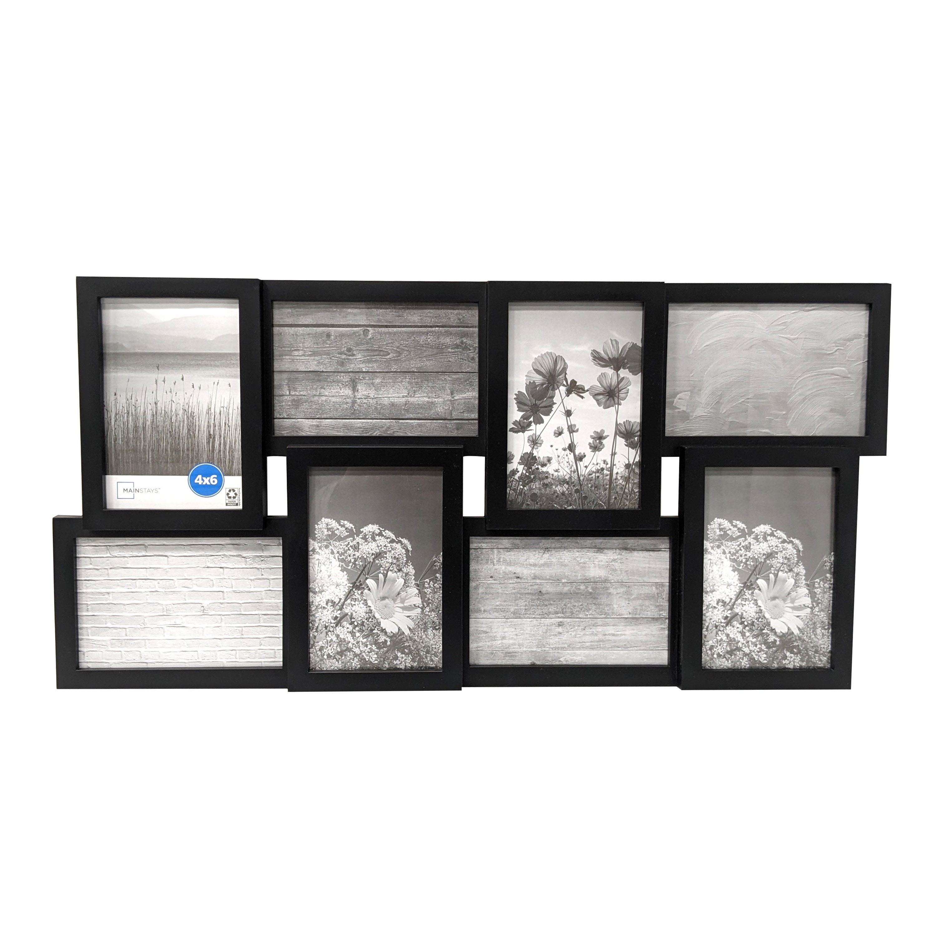 Mainstays 8-Opening Collage Picture Frame, Black photo 1