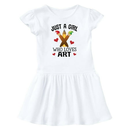 

Inktastic Artist Just A Girl Who Loves Art Gift Baby Girl Dress