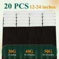 thumbnail image 3 of Easyouth Tape in Hair Extensions Human Hair Balayage Invisible Tape in Human Hair Extensions Dark Brown Mix Medium Brown Highlights for Brown Short Hair Extension Tapes in 12Inch 20Pcs 30G, 3 of 3