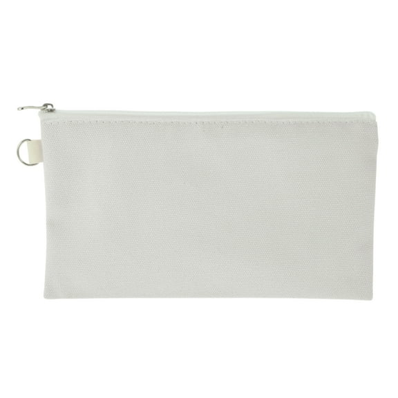 Unique Bargains 1 Pc Coin Purse Wallet Portable Rectangular Zipper Coin Purse Pouch White