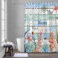 thumbnail image 5 of Summer Coastal Shower Curtains for Bathroom, Ocean Coral Seaweed Washable Fabric Shower Curtain with Hooks Waterproof Bathroom Decor Sets, 48 x 72 Inches, 5 of 9