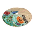 thumbnail image 2 of Bingfone Christmas Tree Skirt Mat Christmas Decoration Interior 30"-Colorful Plants And Insects, 2 of 8