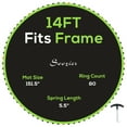 thumbnail image 2 of Trampoline Replacement Mat, Fits 14' Trampoline w/ 80 V-Hooks & 5.5" Springs (Spring & Frame not Included), Green, 2 of 9