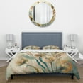 thumbnail image 3 of Designart "Wildflowers in Faded Vintage Shades III" Floral Bedding Covert Set - Traditional Beige Bed Set With 1 Shams, 3 of 6