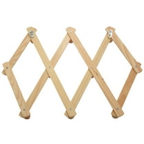 Accordion Wall Hanger 10 Hooks Pack Of 2 Natural Wood Wall Mounted Expandable Accordion Peg Coat Rack Hanger 2 Pack