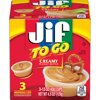 Jif To Go Creamy Peanut Butter, 3- 1.5 Ounce Cups, Smooth and Creamy Texture, Snack Size Packs