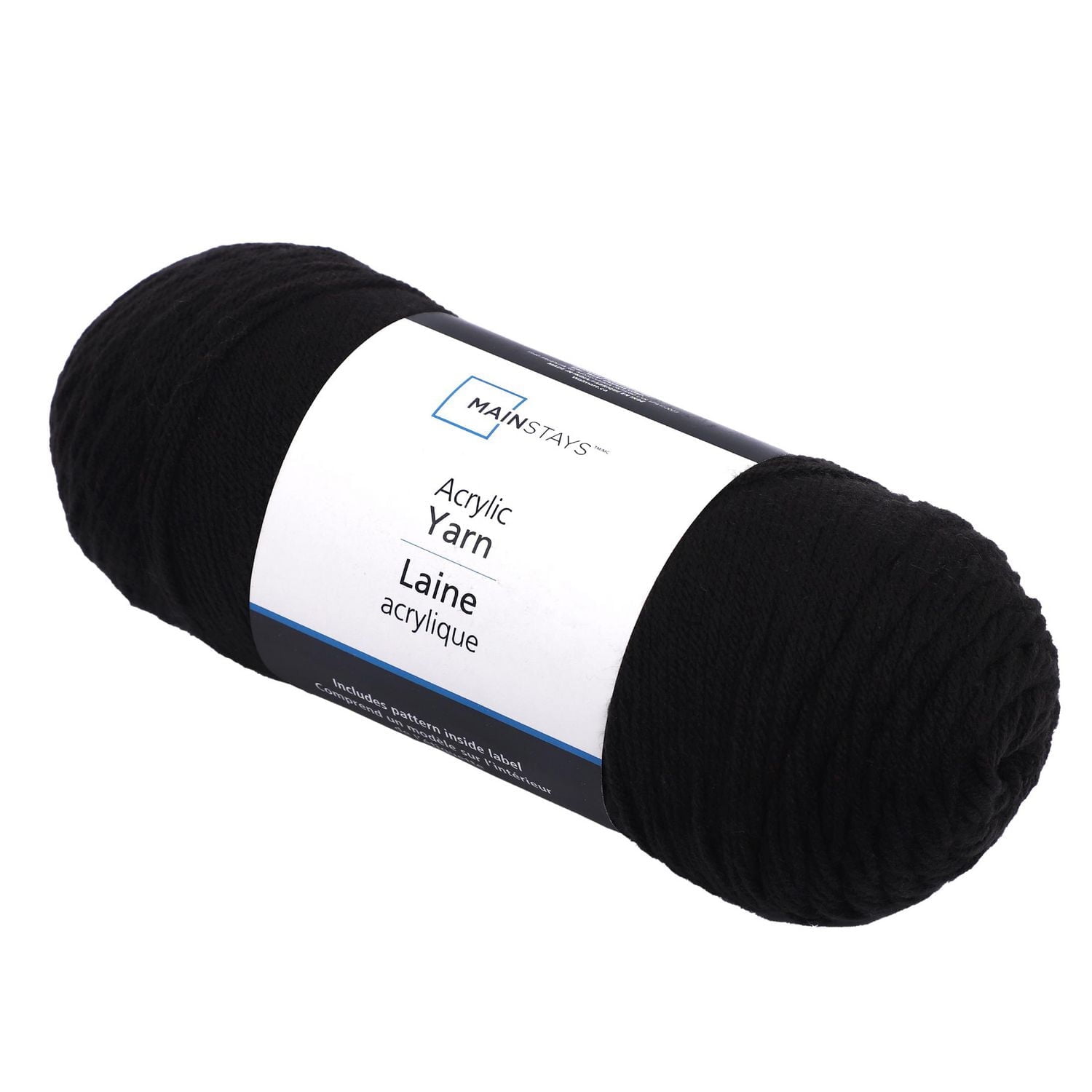 Mainstays Acrylic Yarn, Mainstays Medium Acrylic Black Yarn, 7 Oz 397 Yards