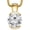 Yellow Gold, variant on 0.45 Carat Round LAB GROWN Diamond Half Bezel Solitaire Pendant Necklace (H-I Color I1 Clarity) Platinum 20" Silver Chain