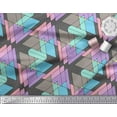 thumbnail image 2 of Soimoi Gray Poly Georgette Fabric Triangle Geometric Print Fabric by Yard 52 Inch Wide, 2 of 3